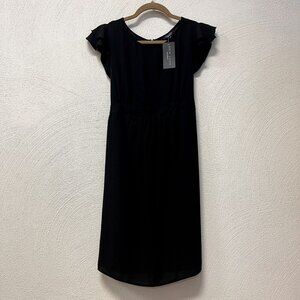 NWT New Look Maternity Black Knee Length Short Sleeve Dress sz 12